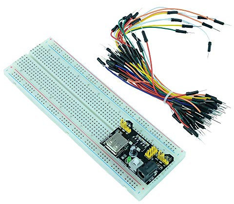 830 Point Solder Breadboard With Dual 3.3V 5V Power Module and 65 pc Jumper Wire Kit