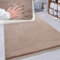 Paco Home Hochflor Teppich Wohnzimmer Schlafzimmer Shaggy Modern Flauschiger Fellteppich Weich Fell Imitat Kunstfell Einfarbig, Grösse:200x290 cm, Farbe:Beige