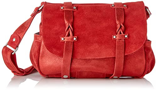 Mila Louise SPK/CR A, rivetti, chiodi, besace, bess pelle, biband, tri, glitter, metallizzato, borsetta, lurex, rubi, rosso, spark giallo, oless x womens, UNISIZE