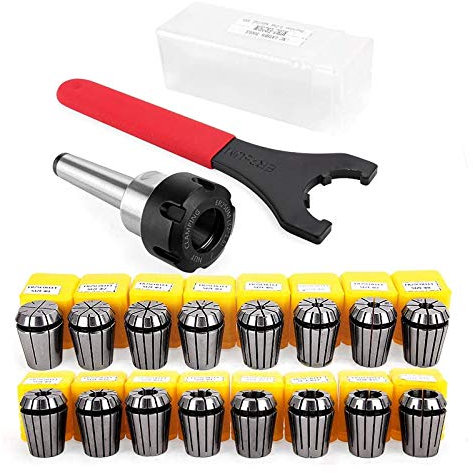 Cuasting ER25 Collet Set Chuck with MT2 ER25 M10 Motor Extension Rod, CNC Engraving Machine or Milling Lathe Tool
