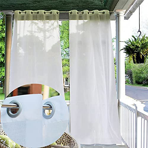 Abnehmbarer Wasserdichter Klettvorhang Wasserdichte Innen- / Außenvorhänge Wasserdichter Und Wärmeisolierender Vorhang Mit Tülle Für Pergola Im Verandastil, Garage ( Color : White , Size : 5x3m )