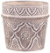 Chic Antique EVRON Blumentopf mit Muster 17 x 18 cm Zement Dunkel Natur Übertopf