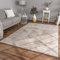 TT Home Alfombra De Pelo Largo Suave Monocromo Moderna, Color:Beige, Tamaño:140x200 cm