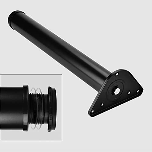 Pieds De Meubles en Métal, Pieds De Table Industriels, Pieds De Bureau en Alliage D'aluminium, Pieds De Bar, Pieds De Meubles De Bureau À Domicile, Jambes Réglables, Blanc/Noir,Black-110cm(43.3in)