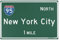Fußmatte mit New York Highway Schild 91 x 71 cm