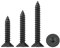 Qrity 50 STÜCKE M4x20mm selbstschneidende Schraube, Torx Flachkopfschrauben, Edelstahl Rundkopf Selbstbohrende Schrauben,Schwarz