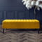 90cm Wide Safar Ottoman Storage Bench, Plush Shoe Bench with Storage, Velvet Footstool, Lined Upholstered Coffee Table, End of Bed Bench, Hallway Seating Bench (Mustard Gold Velvet, 3ft (90x40x40) CM)