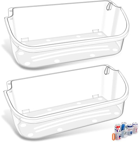[2 PACK] UPGRADED 240356402 Refrigerator Door Bin Compatible with Frigidaire Door Shelf Replacement Refrigerator Door Shelves FFSS2615TS0 LFSS2612TF0 FGHS2631PF4A LFSS2612TE0 FFSS2615TS5 Door Bin