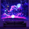 HoneyDec Schwarzlicht-Fantasie-Wandteppich, Galaxie-blauer Sternenhimmel-Wandteppich, Wandbehang, Elefant-Wanddekoration, Yogamatte, Strandtuch, Decke für Schlafzimmer, Wohnzimmer