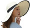 BABAHU Chapeau de paille pliable à large bord pour femme - Chapeau de plage anti-UV UPF 50+, 03-Style Blanc, taille unique