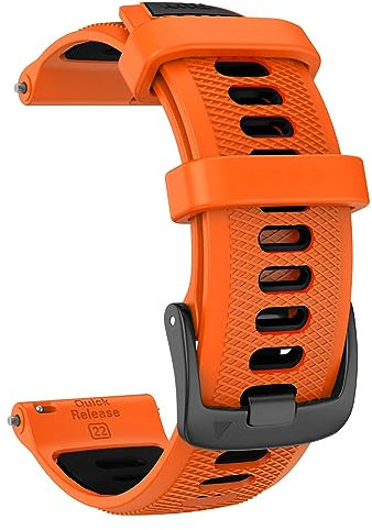 ISABAKE Cinturino per Garmin Vivoactive 4/Forerunner 255/Forerunner 265/Venu 2, 22mm Cinturino di Ricambio in Silicone per Huawei Watch GT2/Forerunner 255 Music/Gear S3 Frontier/Galaxy Watch 46mm
