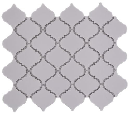 Mosaikfliesen Florentiner 29,3x24,5 cm, Mosaikstein: 5,2x5,2x0,6 cm, KÜCHE WC BAD DUSCHE THEKENVERKLEIDUNG POOL, 1 Mosaikmatte (Weiß matt)
