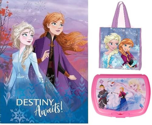 Trendstern Frozen Eiskönigin Kuscheldecke und Zubehör im SET (Variante 1)