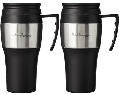 Thermos Thermocafe 2010 Steel Travel Mug, 0.4 Litre, 1 Unité (Lot de 1) (Pack of 2)