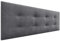 DHOME Kopfteil für Bett, gepolstert, 8 cm dick, gepolsterter Kopf, ACUALINE Stoff und Kunstleder, für Doppelbett (Stoff Aschgrau, 145 cm (Betten 120/135/140))