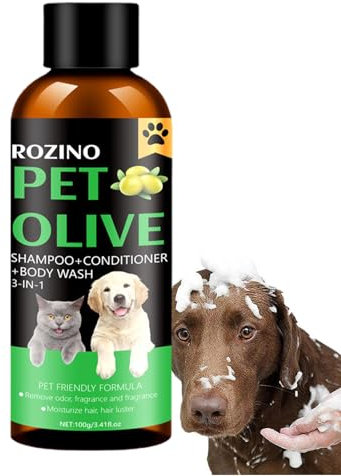 Lambo - Lave-chien – Gel douche nourrissant pour chiens – Accessoire de toilettage, sprays longue durée pour chiens et chiots malodorants, élimination des odeurs pour doux et brillant, 100 g