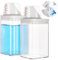 YODITI 2 unidades dispensador de detergente en polvo de almacenamiento: 1100 ml, recipiente de detergente hermético con vaso medidor, caja multiusos para detergente en polvo, perfume de lavandería