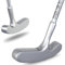 Putter da golf junior per mancini/destrorsi, putter bidirezionale per bambini per principianti con viso di precisione e impugnatura per tutte le stagioni (ragazze, 5-8 anni con testa argentata)