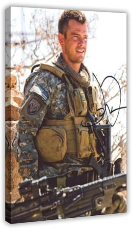 MExmeb Josh Duhamel signiertes Leinwand-Poster, Schlafzimmerdekoration, Sportlandschaft, Büro, Raumdekoration, Geschenk, Rahmen-Stil, 60 x 90 cm