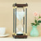 Grand sablier vintage en bois - Minuteur de 60 minutes - Décoration blanche pour la maison, la cuisine, le bureau