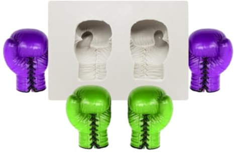 Fondant Silicone Molds 2 Pcs Boxing Gloves Silicone Mold Boxing Plaster Chocolate Cake Baking Mold