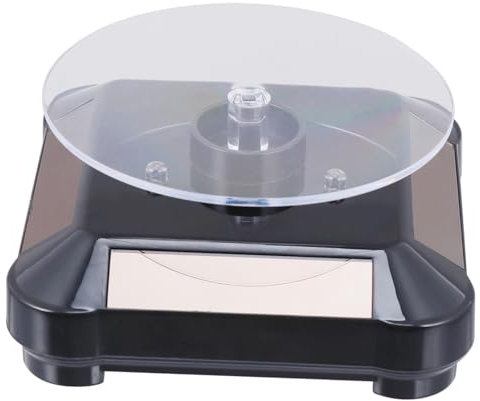 Yardenfun Solarbetriebener Drehbarer Schmuckpräsentationsständer Mit Led-beleuchtung Langlebig Energieeffizient Für Ausstellungen Laden Uhren Und Handy-anzeigen