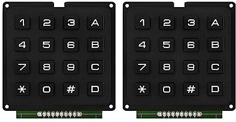 JSZDFSV 4x4 Matrixes Button Keyboard Array Module ABS Keys 4x4 16 Key Button Membrane Button Kit 16 Button Keypad