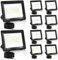 Izrielar Projecteurs LED 10x, 100W Projecteur Super Lumineux, 3 Températures de Couleur Réglables, Spots Imperméable IP66 pour Jardin, Terrain de Sport, Garage, Cour