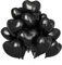 Black Heart Balloons,12Pcs 18 Inch Black Foil Love Heart Shaped Balloons for Black Valentines Day Birthday Party Wedding Engagement Anniversary Celebration Baby Shower Decorations
