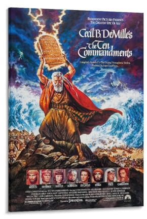 KPOKAHT Poster The Ten Commandments 1956, coole Kunstwerke, Gemälde, Wandkunst, Leinwanddrucke, hängende Bilder, Poster, 20 x 30 cm