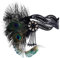 Lufdegim 1920s Stirnband Damen Kopfschmuck, 20er jahre Gatsby Haarband Pfau Feder Kostüm Accessoires 20er Jahre Accessoires Flapper Deco Damen für Karneval Fasching Kostüm Hochzeit (Grün)