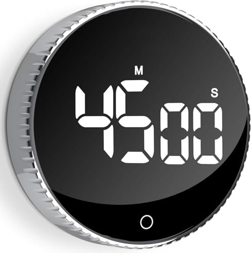 Antonki Küchentimer, Digitaler Timer mit Countdown Countup, Magnetisch Großer LED-Bildschirm, Lautstärkeregulierbare Timer für Kochen, Klassenzimmer, Backen, Sport, Studieren