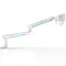 IXTECH RGB Low Profile Boom Arm for Mic, Adjustable Microphone Arm Stand with Desk Mount Clamp, Rotatable Microphone Boom Arm Mic Stand with Cable Management for Podcast Streaming Gaming Studio (Whte)