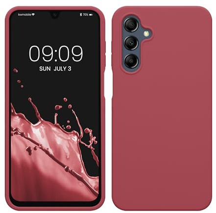 kwmobile Handyhülle für Samsung Galaxy A16 5G Hülle - Case Silikon - Kabelloses Laden - Schutzhülle Cover in Dark Rose