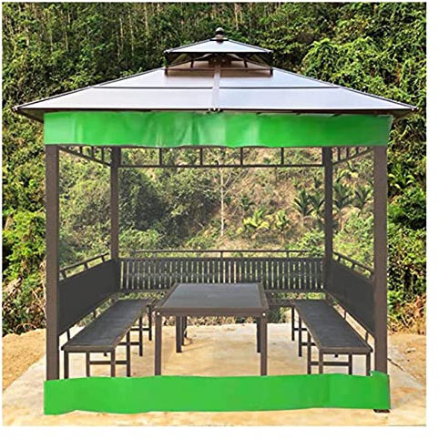 LXLDY Grün Transparente Plane Für Garten Möbel Balkon LKW Plane Transparent，Wasserdicht，Wetterfeste，Faltbar，Mit Ösen，PVC，47 Größen (1x0.8m)