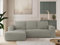 MKS MEBLE Sofa mit Schlaffunktion - Ecksofa mit Schlaffunktion und Bettkasten - Sofa 3 Sitzer - Schlafsofa - Couch - Schlafsofa mit Bettkasten - Trentino L - Hellgrau Boucle - Links