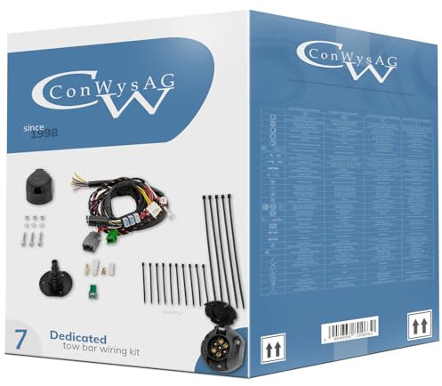 ConWys AG Fahrzeugspezifisch Elektrosatz 7-Poli kompatibel mit Volkswagen VW Transporter T5 Kastenwagen/Minibus 05.2003-08.2008