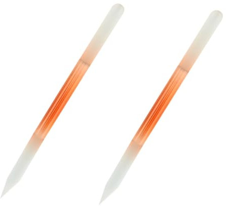 Wjelet Lima in vetro di colore arancione per unghie, lima per unghie, lima in vetro, per unghie naturali, lime per unghie in vetro con estremità appuntite e oblique