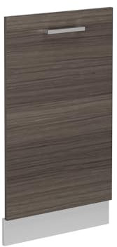 Vicco Geschirrspülblende R-Line, Geschirrspüler Fronttür, Edelgrau, 45 cm ohne Arbeitsplatte