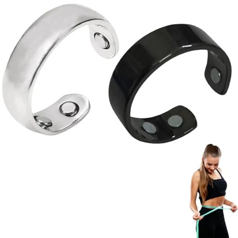 JAWUZ 2 Stück anti schnarch ring Anti Schnarch Ring für den Finger Schnarchring hilft gegen Schnarchen für ruhigen Schlaf mit Akupressur Druckpunkt Schnarchen Stopper anti sleepring stoppt snoring(A)