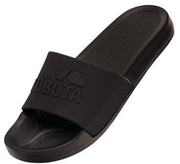 Kubota Claquette Femme - Sandales à enfiler - Chaussures Pour Piscine et Plage - Sandales été - Noir - 41