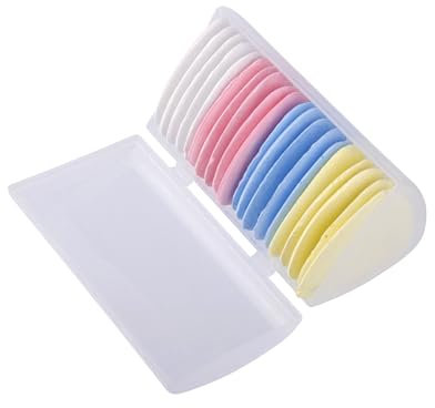 Lyqaq Set di 20 gessetti da sarto, colorati, per cucito, trapuntatura e sartoria (bianco, giallo, rosso, blu) in custodia nascosta
