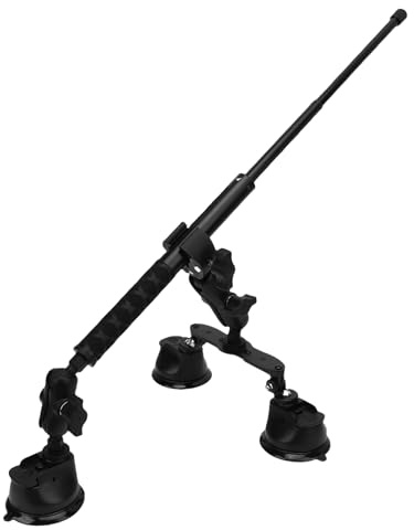Xiuganpo Dreifach-Saugnapf-Autohalterungsset, Passend füR X5 X4 X3 X2 X One RS R Action-Kamera, Saugnapf-Kamerahalterung mit 45,28 Zoll Selfie-Stick, Doppelkugelkopf, Magic