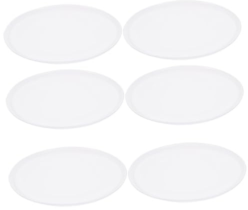 Gatuida 6 pièces Lot de Coupelles Rondes pour Pots de Fleurs Plateau Épais Plastique Blanc pour Plantes Intérieur et Extérieur Support Anti-débordement pour Pots Décoratifs