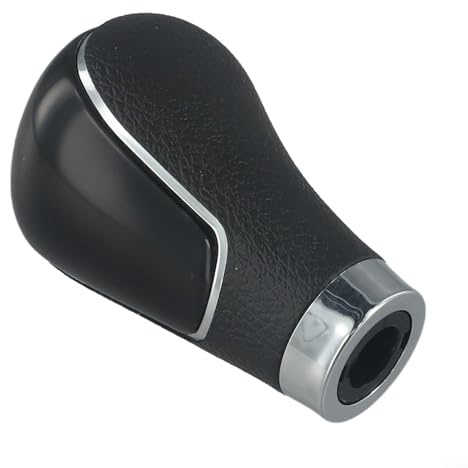 Schaltknauf 5-Gang Leder kompatibel mit für Mazda | für 2 (2007-2011), 3 (2006-2012), 6 (2006-2011), 323 (2003-2006) Ergonomischer Griff, PU-Leder, Schwarz