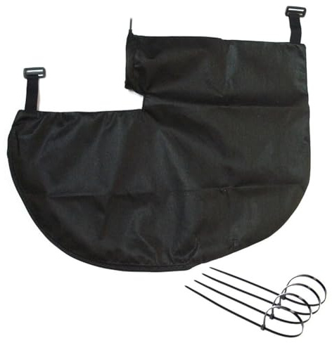 Helilyco Ersatz Fangsack für Einhell GE-CL 36 Li E-Solo Laubsauger Gardenic, Laubsauger Vliesstoff mit Ovalanschluss and 4 Kabelbinder laubsauger einhell, Kompatibler Ersatzbeutel