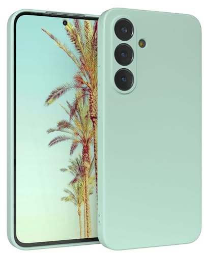 EAZY CASE - Silikonhülle für Galaxy S25 FE Hülle Silikon Case Grün weich stoßfeste Handyhülle Schutzhülle mit Kameraschutz Dünn Premium Schutz Cover TPU Phone Bumper in Pastell Mintgrün Matt