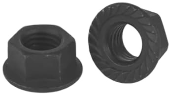 2 Stück - 5 Stück Sechskant-Flanschmutter aus schwarzem Kohlenstoffstahl mit Feingewinde(M12X1.25 5PCS)