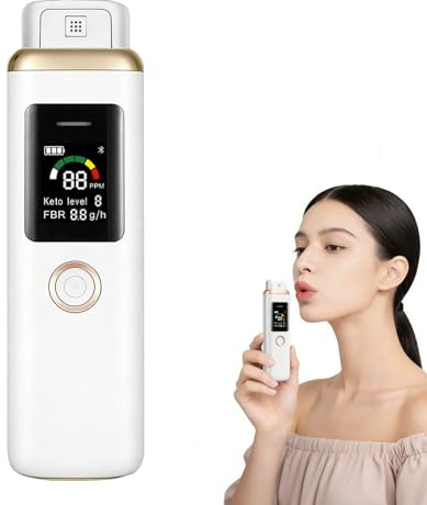 Ketone Atemmessgerät, Professioneller Digitaler Ketone Atemanalysator, Neuer Verbesserter Tragbarer Ketone Atemtester, Hochpräzises Ketone Messgerät zur Erkennung von Diät und Ketosestatus