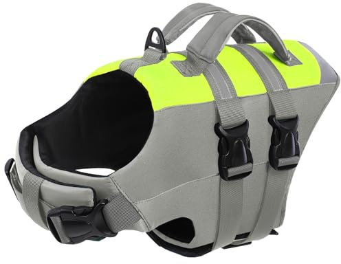CITÉTOILE Hunde Schwimmweste mit Griff & Sicherheitsgurt Orange S | Rettungsweste für Hunde mit Auftrieb, Schwimmhilfe für Boot, Pool & Seen, Wassersicherheit für kleine bis große Hunde